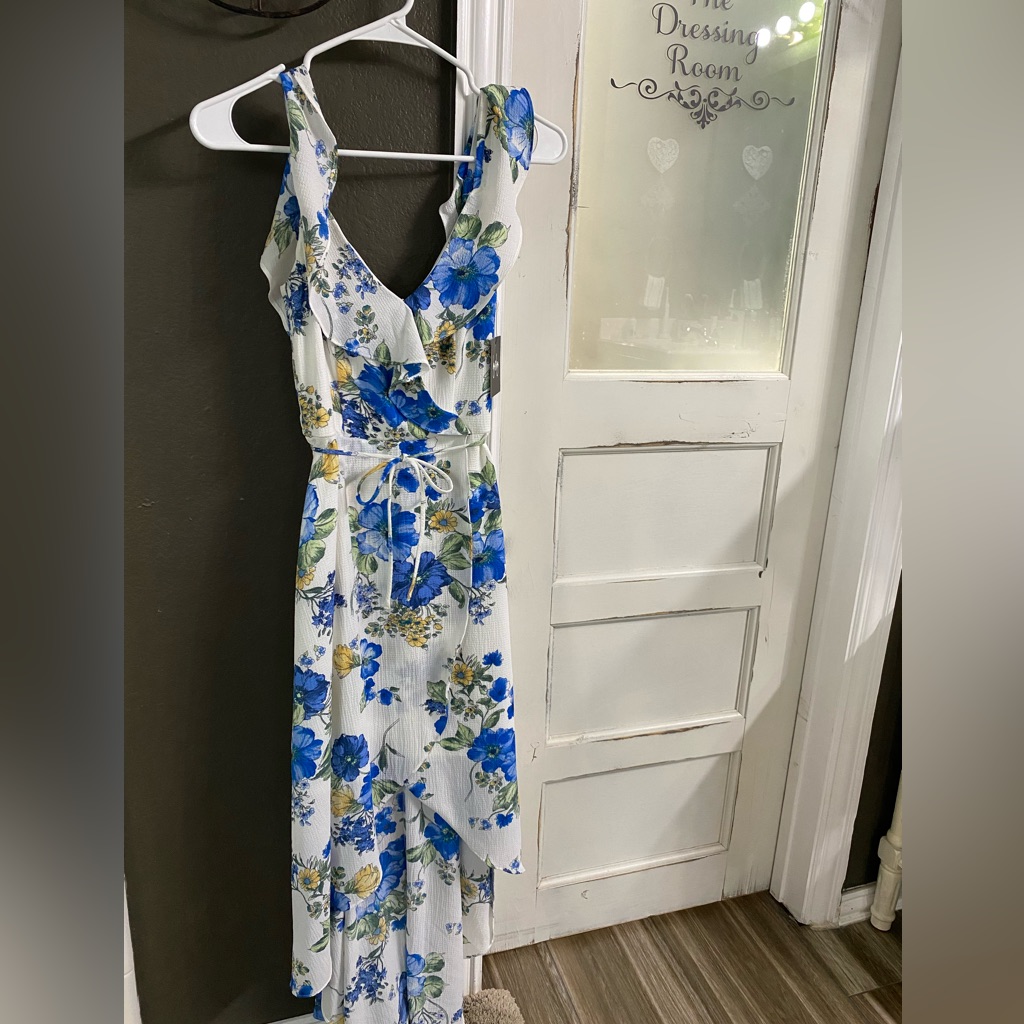 Royal Blue & White Summer Dress! Beautiful Bright Colors. Never Worn W Tags